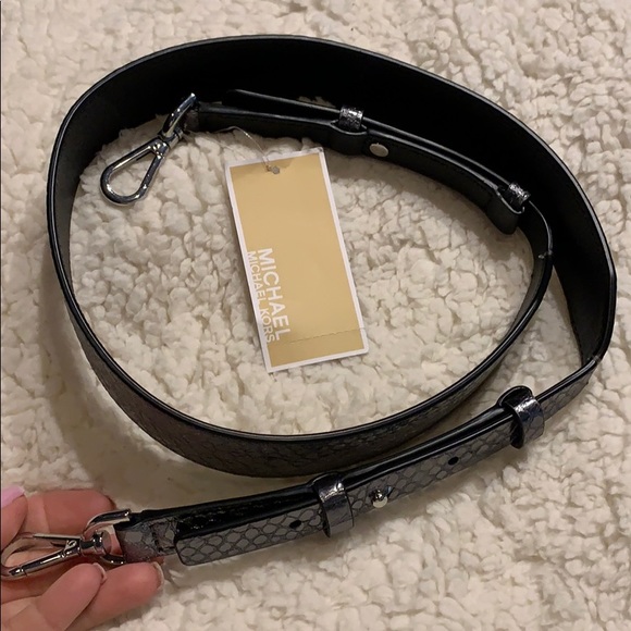 Michael Kors Handbags - Metallic MIchael Kors Snake Embossed Leather Strap